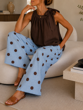 Cargar imagen en el visor de la galería, Luna Dot Linen Barrel Pants

