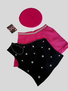 Fuchsia Rhinestone Shorts