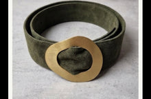 Load image into Gallery viewer, Suede Wide Waist Belt
