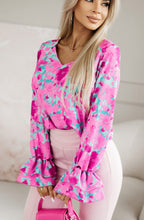 Load image into Gallery viewer, Floral Frill Blouse Pink
