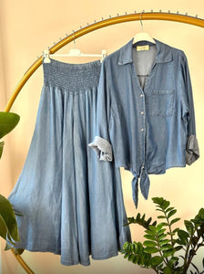 Light Denim Palazzo