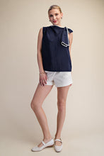 Cargar imagen en el visor de la galería, Valentina Pleated Top - Navy
