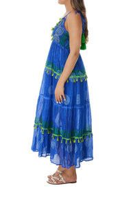 Purple & Green Maxi Dress
