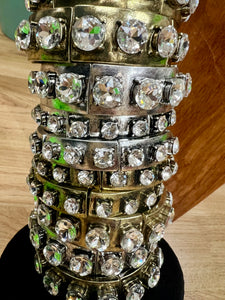 Narrow Clear Crystal Bracelet