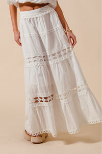 Crop Bubble Top & Maxi Skirt SET