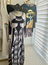 Load image into Gallery viewer, Woman Designer Black &amp; White Maxi Dress
