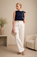 Cargar imagen en el visor de la galería, Valentina Pleated Top - Navy
