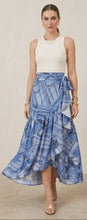 Load image into Gallery viewer, Denim Print Wrap Skirt
