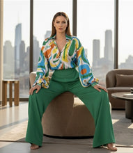 Load image into Gallery viewer, SET - Blouse &amp; Wide Leg Pants
