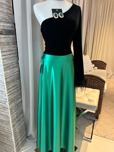 Satin Long Skirt