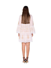 Load image into Gallery viewer, Short Dress White w/ Gold
