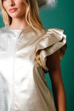 Load image into Gallery viewer, Color Block Metallic Faux Leather Dress
