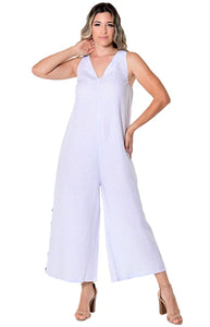 Stripped Linen Overall