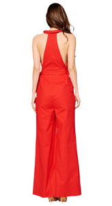 Red Tailored Jumpsuit