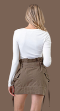 Load image into Gallery viewer, High Waist Cargo Skirt
