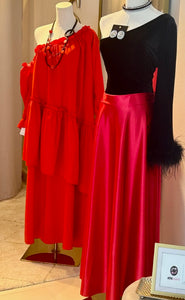 Satin Long Skirt