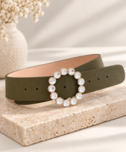 Cargar imagen en el visor de la galería, Olive Wide Belt
