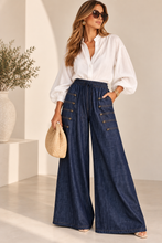 Load image into Gallery viewer, Napoleon Denim Palazzo Pants
