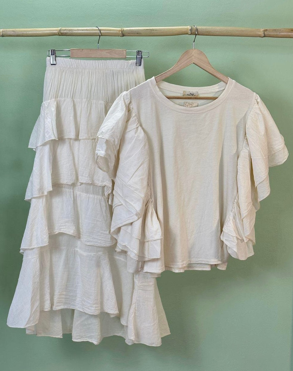 Ruffle Top & Skirt SET
