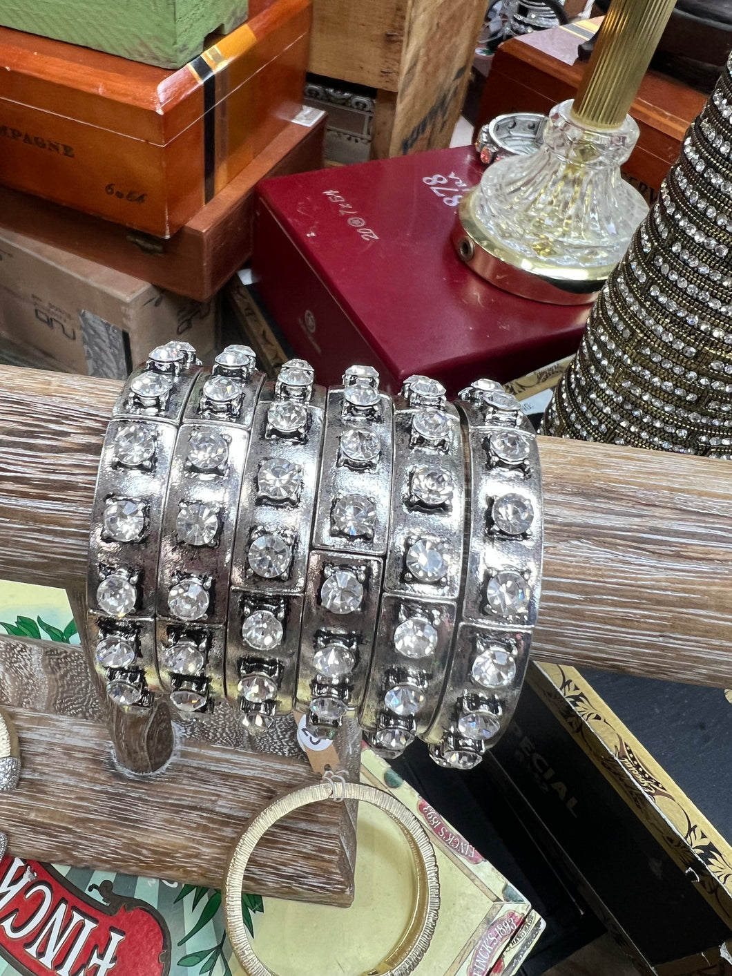 Narrow Clear Crystal Bracelet