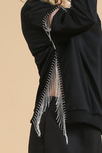 Cargar imagen en el visor de la galería, Rhinestone Detail Shoulder Sweatshirt
