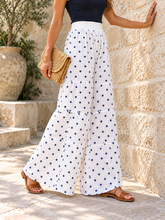 Cargar imagen en el visor de la galería, Navy Polka Dot Palazzo Pants
