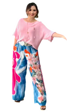 Load image into Gallery viewer, Casual Denim Print Graphic Wide Leg Pants
