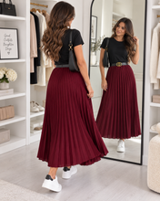 Load image into Gallery viewer, Pleated Chiffon Belted Midaxi Skirt
