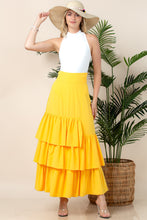 Load image into Gallery viewer, Lux Solid High Waist Ruffled Skirt
