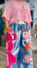 Load image into Gallery viewer, Casual Denim Print Graphic Wide Leg Pants
