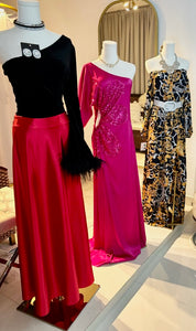 Satin Long Skirt