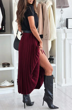 Load image into Gallery viewer, Pleated Chiffon Belted Midaxi Skirt
