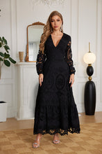Load image into Gallery viewer, Black Maxi Dress Long Sleeves
