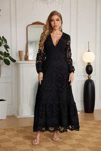 Black Maxi Dress Long Sleeves