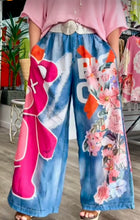 Load image into Gallery viewer, Casual Denim Print Graphic Wide Leg Pants
