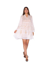 Load image into Gallery viewer, Short Dress White w/ Gold
