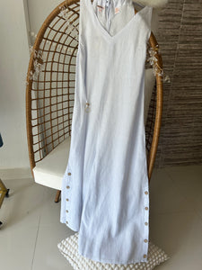 Stripped Linen Overall