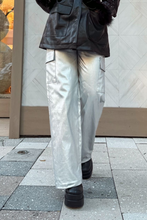 Load image into Gallery viewer, Metallic Palazzo Cargo Pant
