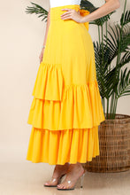 Load image into Gallery viewer, Lux Solid High Waist Ruffled Skirt
