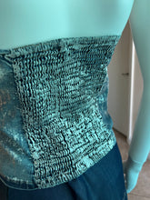 Cargar imagen en el visor de la galería, Foiled Halter Denim Top
