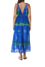 Load image into Gallery viewer, Purple &amp; Green Maxi Dress
