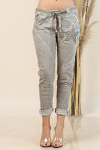 Load image into Gallery viewer, Sequin Star Detail Italian Jogger Pants
