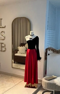 Satin Long Skirt