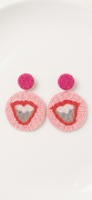 Load image into Gallery viewer, Red Lips Hand Made Earings
