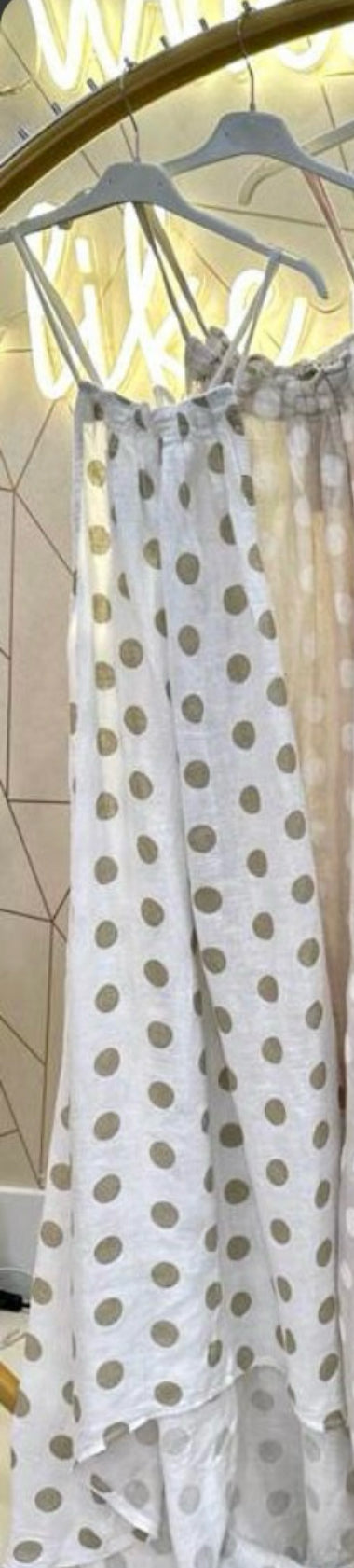 Polka Dots Linen Dress