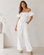 Load image into Gallery viewer, White Denim Jumpsuit
