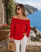 Cargar imagen en el visor de la galería, Romantic Off Shoulder Ruffle Blouse
