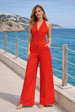 Load image into Gallery viewer, Red Tailored Jumpsuit
