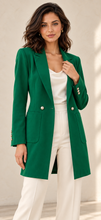 Cargar imagen en el visor de la galería, Green Mid Length Coat
