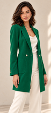 Cargar imagen en el visor de la galería, Green Mid Length Coat
